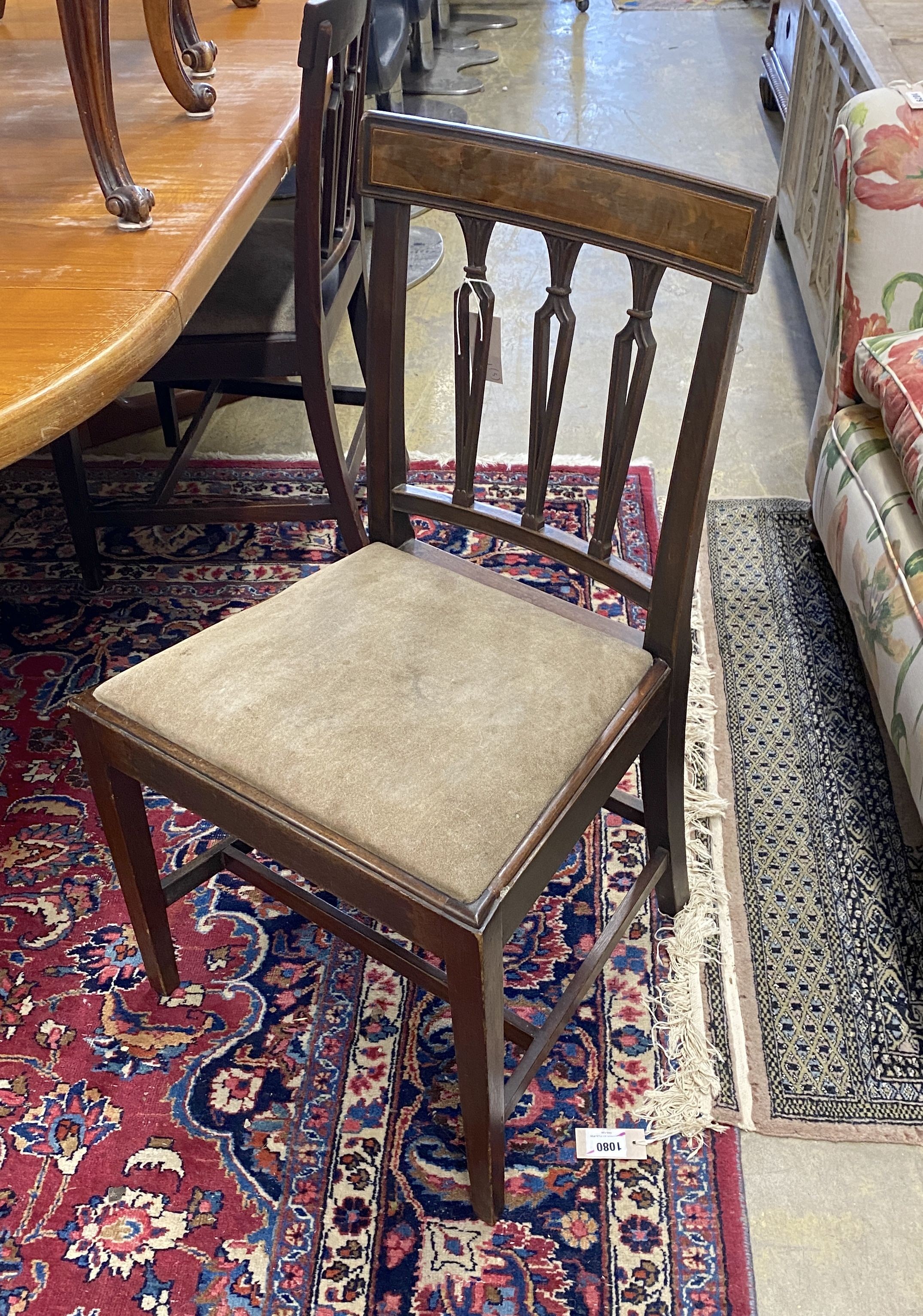 Five George IV provincial mahogany dining chairs